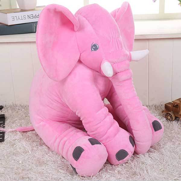 TUKATO 40/60CM Infant Soft Kids Elephant Doll Baby Sleep Playmate Cushion Calm Appease Stuffed Toy Plush Gray Elephant Pillow