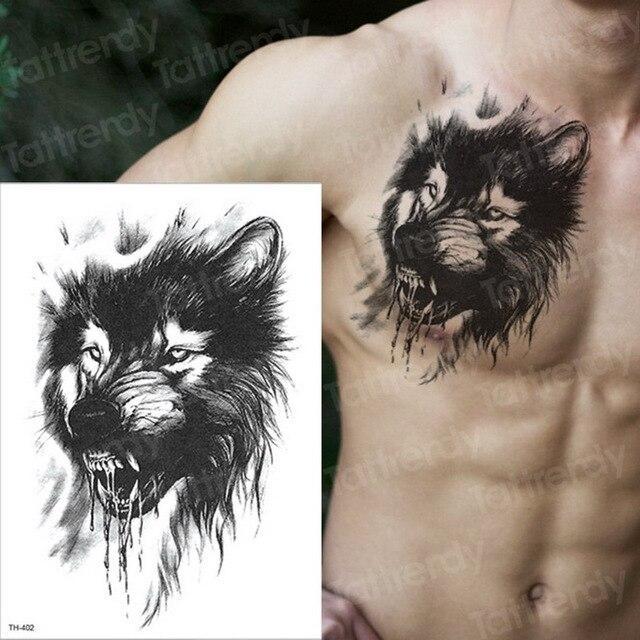 tattoo sleeve tattoo sticker men temporary tattoo wolf tatoo tiger cat swallow tattoos waterproof fake tatoo chest body art boys