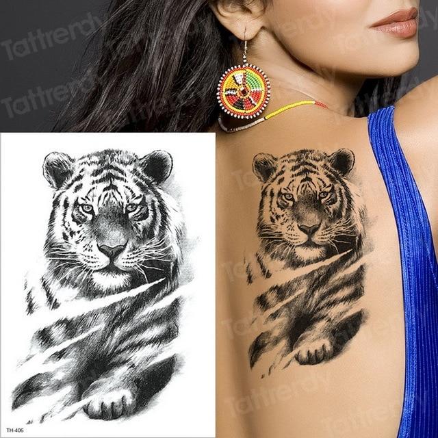 tattoo sleeve tattoo sticker men temporary tattoo wolf tatoo tiger cat swallow tattoos waterproof fake tatoo chest body art boys