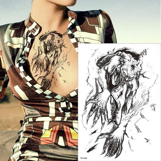 tattoo sleeve tattoo sticker men temporary tattoo wolf tatoo tiger cat swallow tattoos waterproof fake tatoo chest body art boys