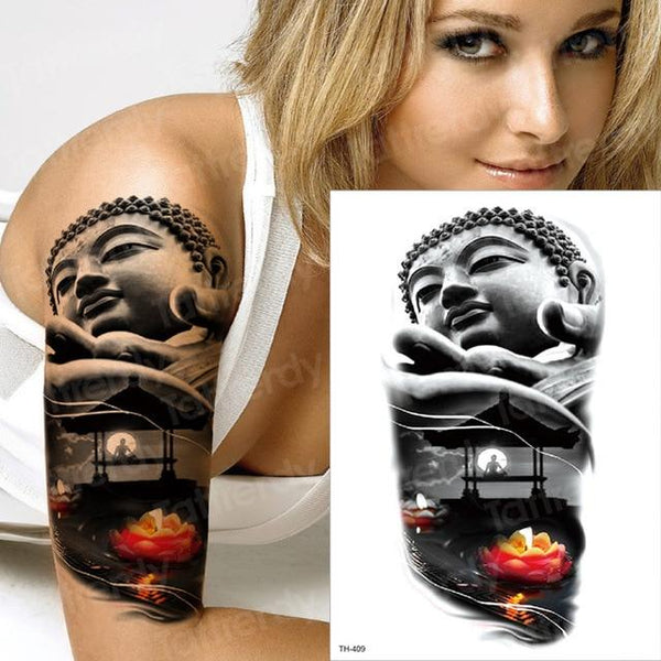 tattoo sleeve tattoo sticker men temporary tattoo wolf tatoo tiger cat swallow tattoos waterproof fake tatoo chest body art boys