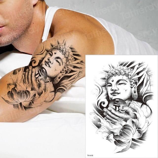 tattoo sleeve tattoo sticker men temporary tattoo wolf tatoo tiger cat swallow tattoos waterproof fake tatoo chest body art boys