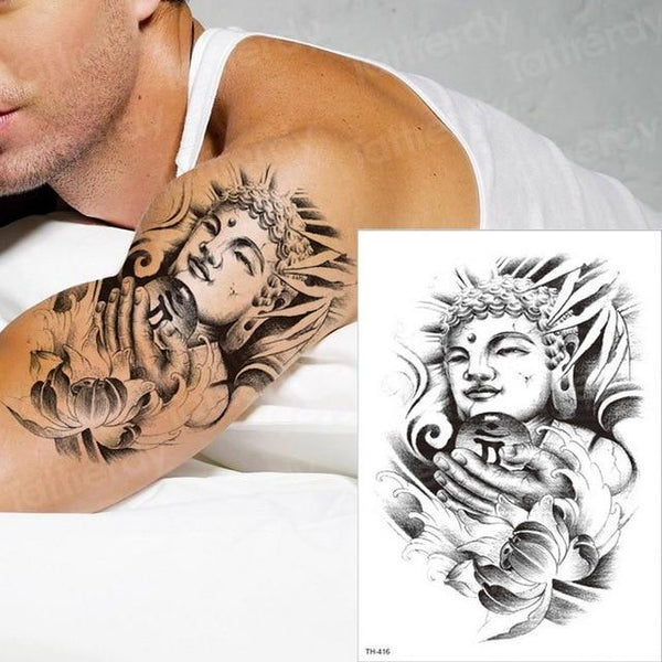 tattoo sleeve tattoo sticker men temporary tattoo wolf tatoo tiger cat swallow tattoos waterproof fake tatoo chest body art boys