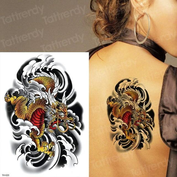 long lasting temporary tattoos animals lion head tattoo stickers body art waterproof tattoo fake forest black thigh tatoo leg