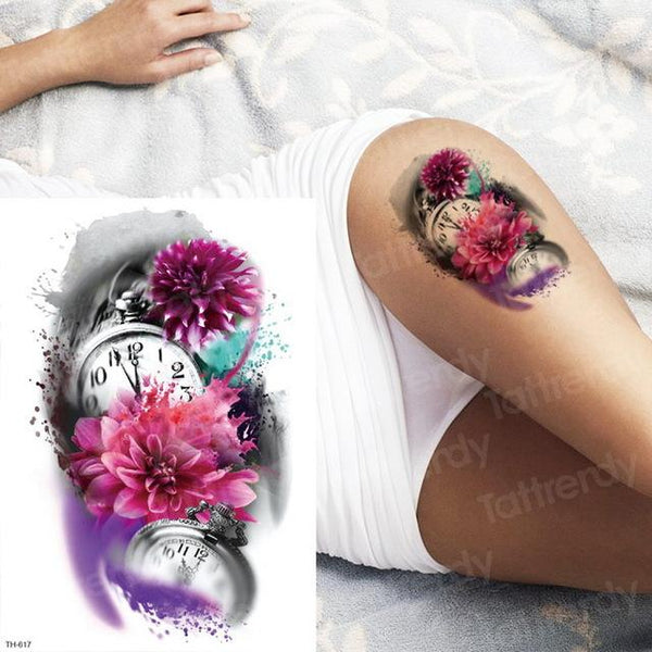 long lasting temporary tattoos animals lion head tattoo stickers body art waterproof tattoo fake forest black thigh tatoo leg