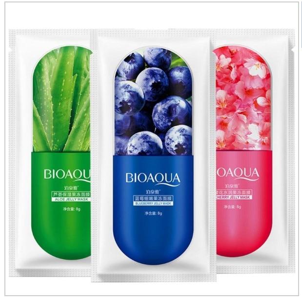 Aloe BIOAQUA Facial Jelly Sheet Mask Deep Moisturing Deep Moisturizing Hydrating face Mask Prevent & Refine Aging Anne