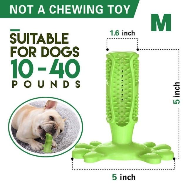 Pet Dog Toothbrush Chew Toy Doggy Brush Stick Soft Rubber Teeth Cleaning Dot Massage Toothpaste for Small dogs Pets Toothbrushes