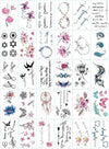 30pcs/lot Temporary Tattoos Sticker Flower Animail Instant Tattoo Body Art Waterproof Arm Fake Tatoo Paper Wholesale Mix Pattern