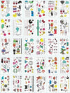 30pcs/lot Temporary Tattoos Sticker Flower Animail Instant Tattoo Body Art Waterproof Arm Fake Tatoo Paper Wholesale Mix Pattern