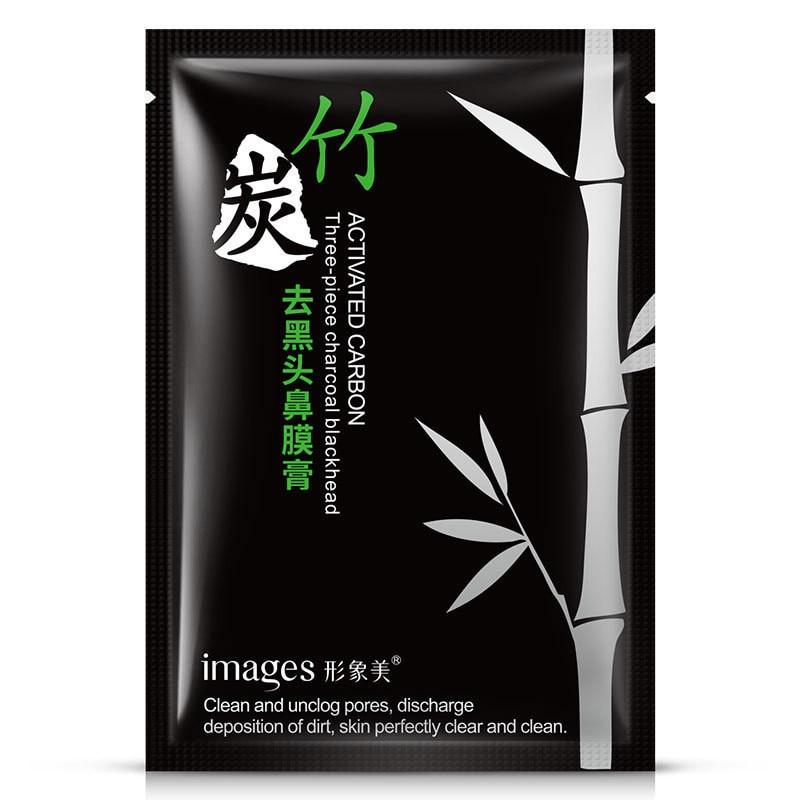 Images Face Care Black Mask Activated Carbon Nose Blackhead Remover Mask Pore Cleanser Black Head Pore Skin Care