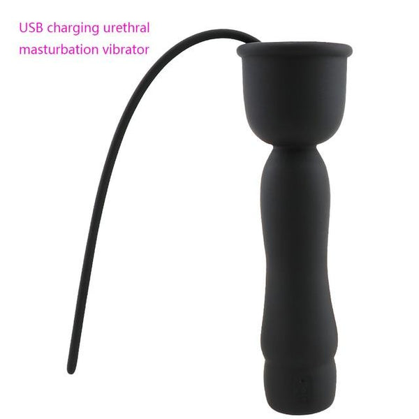 Medical Silicone Urethra Catheter Vibrator Penis Plug Urethral Vibrator Male Masturbator Urethral Sound Dilator Sex Toy for Men