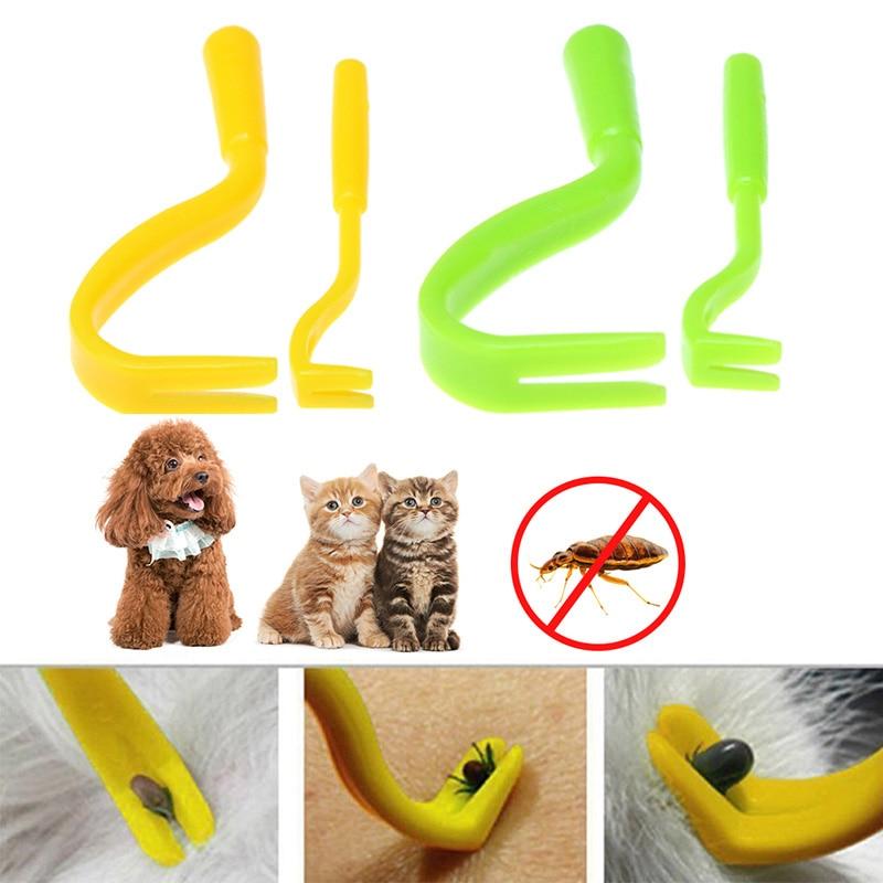 Two pieces / set of plastic mites twist hook hook remover hook human dog cat pet TIC remover tool pet supplies