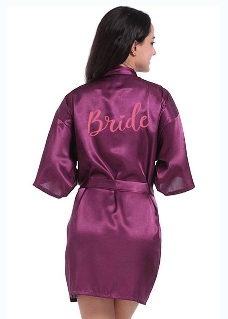 sexy champagne robe bride kimono satin robe women Bathrobe wedding robe sister mother of the bride groom bridesmaid robes