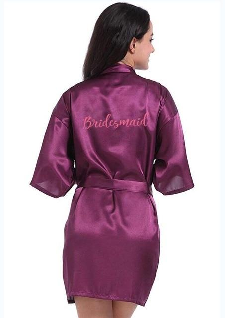 sexy champagne robe bride kimono satin robe women Bathrobe wedding robe sister mother of the bride groom bridesmaid robes