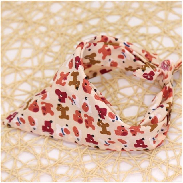 dog bandana Adjustable Fox owl Footprints Pet Dog Puppy Cat Neck Scarf Bowtie Necktie Collar Neckerchief Dog Accessories
