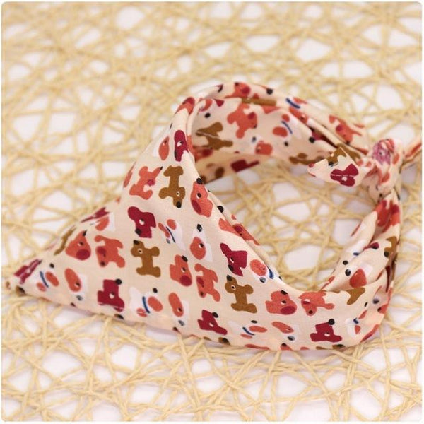 dog bandana Adjustable Fox owl Footprints Pet Dog Puppy Cat Neck Scarf Bowtie Necktie Collar Neckerchief Dog Accessories
