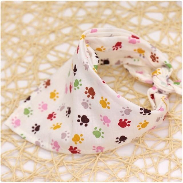 dog bandana Adjustable Fox owl Footprints Pet Dog Puppy Cat Neck Scarf Bowtie Necktie Collar Neckerchief Dog Accessories