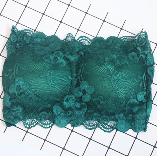 Sexy Brand Women's Lace Floral Bralet Bra Bustier Back Closure Bandeau Crop Top Padded Bra Bralette Strapless Tube Top Lingerie