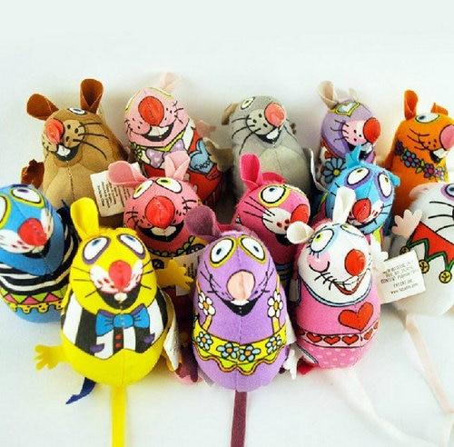 Cat Toy Mouse Mice Fish Feather Kitten Interactive Canvas Toy Colorful Fat Cat Toy With Catmint Catnip Stick Rope Fun 1PC