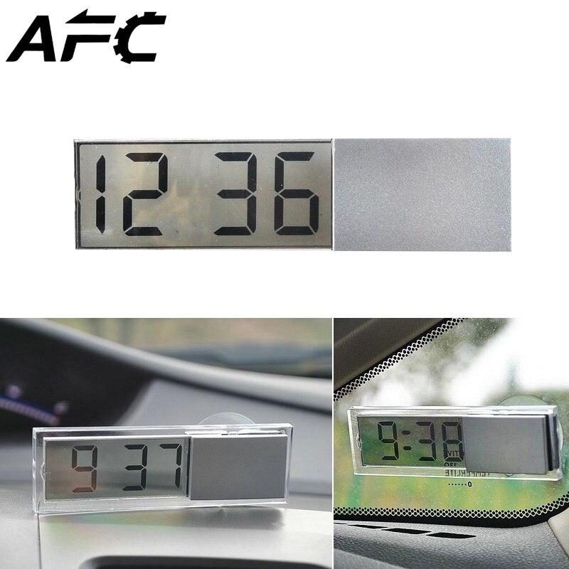 LCD Display Mini Electronic Watch-mounted Window Clock with Suction Cup Digital Car Watch Auto Car Interior Ornament Accessories