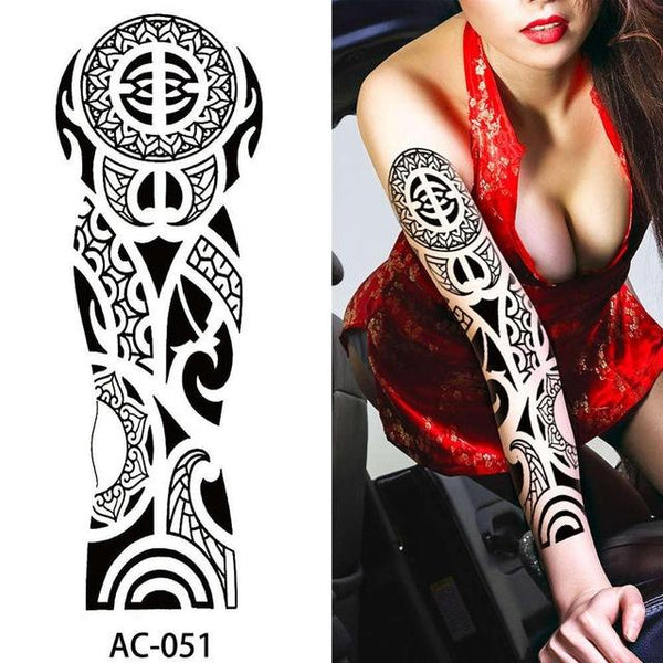 16 Designs Full Arm Temporary Tattoo Sleeve Waterproof Tattoos For Cool Men Women Tattoos Stickers On The Body Art #272596