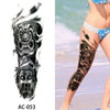 16 Designs Full Arm Temporary Tattoo Sleeve Waterproof Tattoos For Cool Men Women Tattoos Stickers On The Body Art #272596