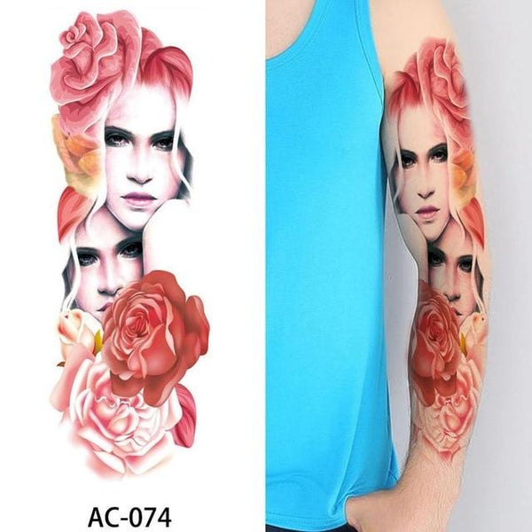 16 Designs Full Arm Temporary Tattoo Sleeve Waterproof Tattoos For Cool Men Women Tattoos Stickers On The Body Art #272596