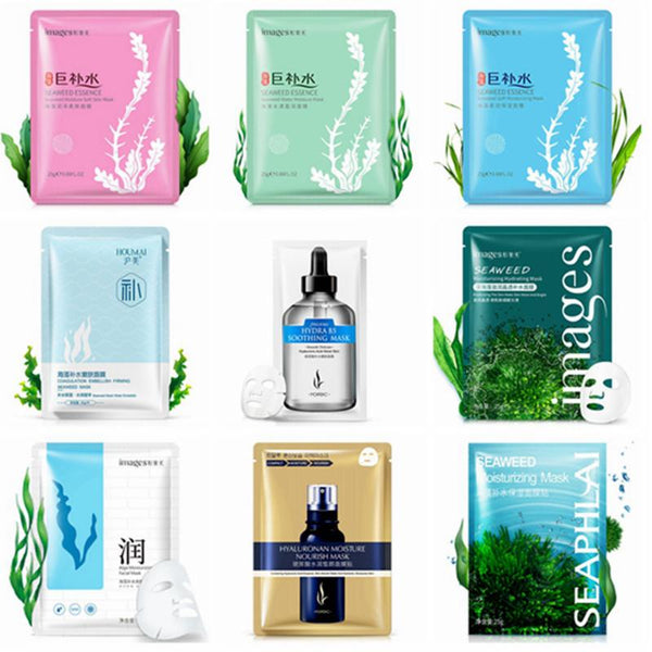 Hyaluronic acid Alginate Face Mask whitening facial fabric masks for face Moisturizing sleep korean FACE MASKS lanbena skin care