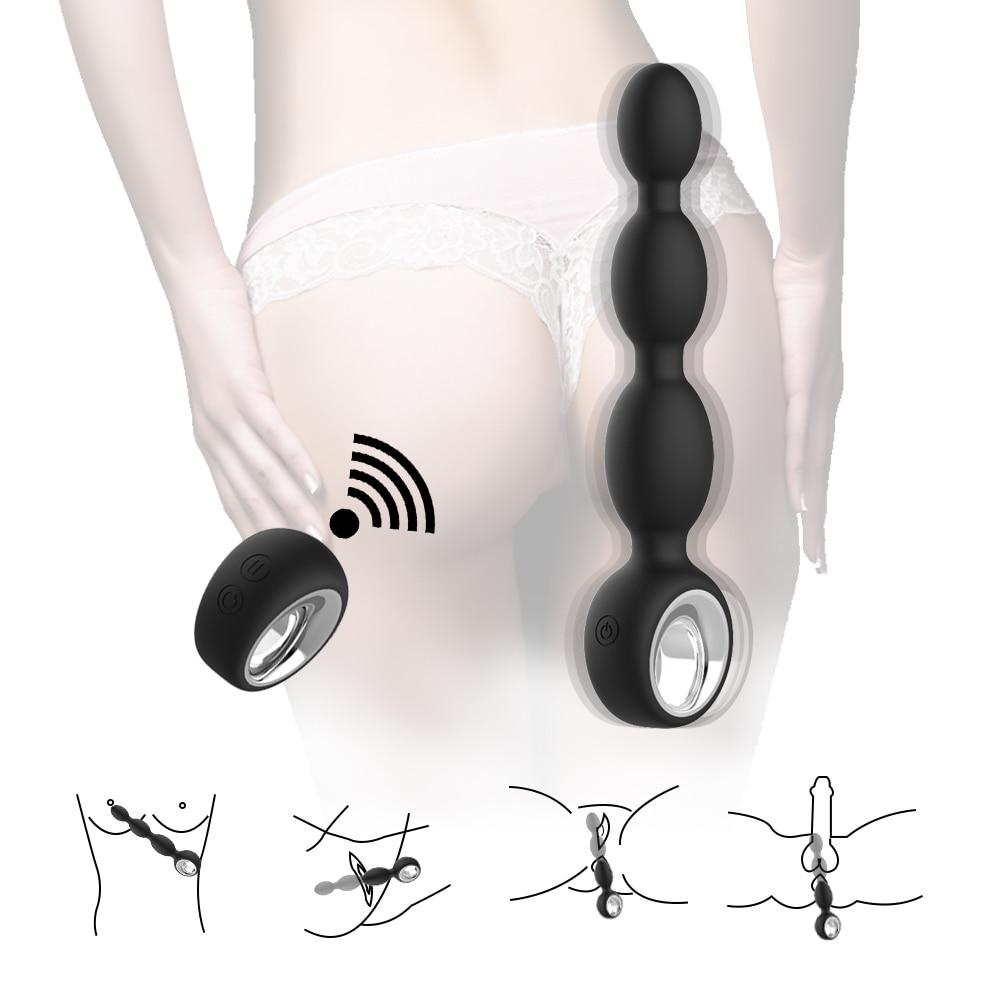 12 Vibration Powerful Anal Plug Adult Sex Toy Anal Vibrator Rechargeable Male Vibrating Prostate Massager for Couples Men