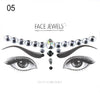 3D Face Body Temporary Tattoo Stickers Set Glitter Acrylic Self-Adhesive Face Jewels Gems Body Eyes Chest Decor Beauty Makeup