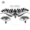 3D Face Body Temporary Tattoo Stickers Set Glitter Acrylic Self-Adhesive Face Jewels Gems Body Eyes Chest Decor Beauty Makeup