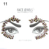 3D Face Body Temporary Tattoo Stickers Set Glitter Acrylic Self-Adhesive Face Jewels Gems Body Eyes Chest Decor Beauty Makeup