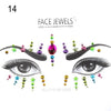 3D Face Body Temporary Tattoo Stickers Set Glitter Acrylic Self-Adhesive Face Jewels Gems Body Eyes Chest Decor Beauty Makeup