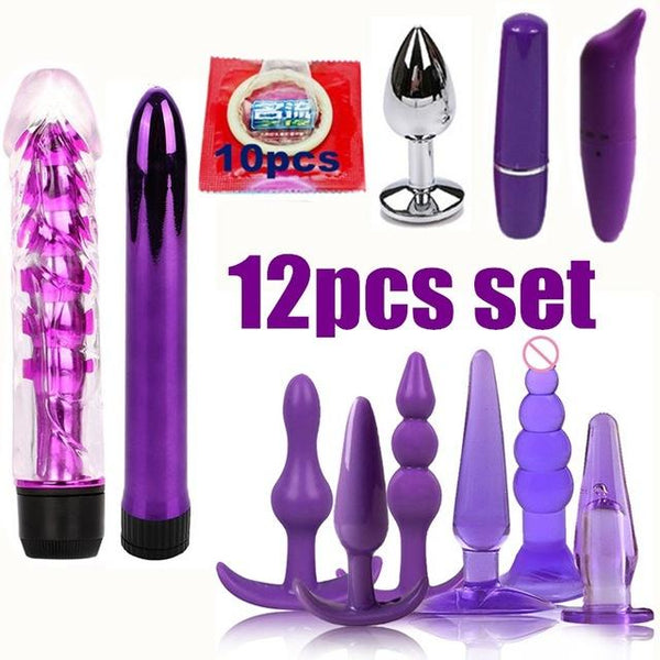 15pcs/set  New Arrive Men Women Butt Plug Jelly Toys Sex Toys BDSM  Beads Vibrator sex toys Dildo Adult sex products Masturbatio