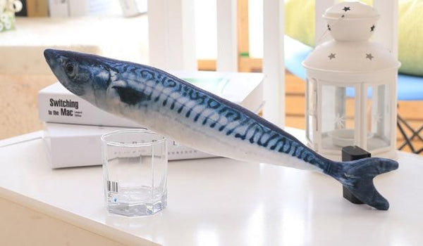 Carrywon Cat Toy Plush Creative 3D Fish Shape Cat Toy Simulation Vivid Fish Thicker Short Plush Stuffed Cats Scratch Chew Toys