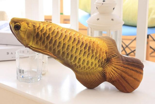 Carrywon Cat Toy Plush Creative 3D Fish Shape Cat Toy Simulation Vivid Fish Thicker Short Plush Stuffed Cats Scratch Chew Toys