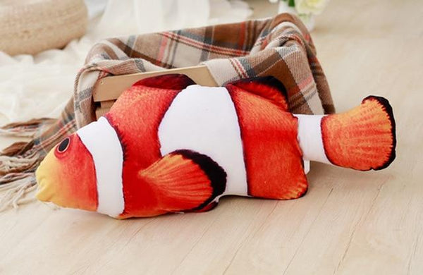 Carrywon Cat Toy Plush Creative 3D Fish Shape Cat Toy Simulation Vivid Fish Thicker Short Plush Stuffed Cats Scratch Chew Toys