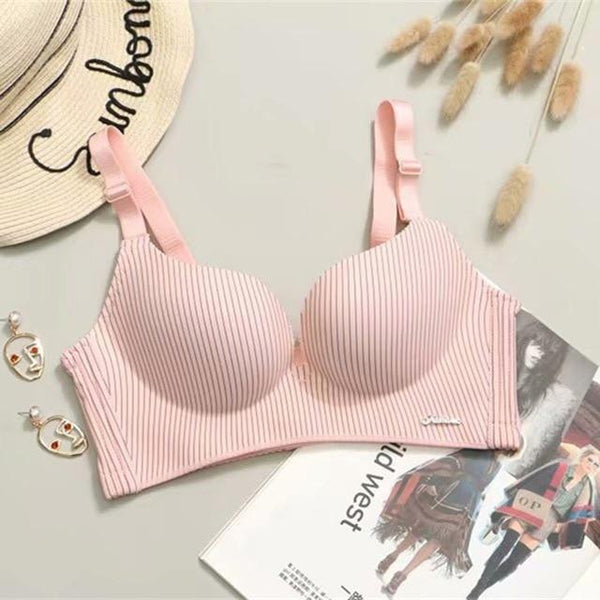 2019 High-end Brand Romantic Temptation Bra Set Women Striped Underwear Set Hot Sale Push Up Seamless Lingerie Female Sets 90C