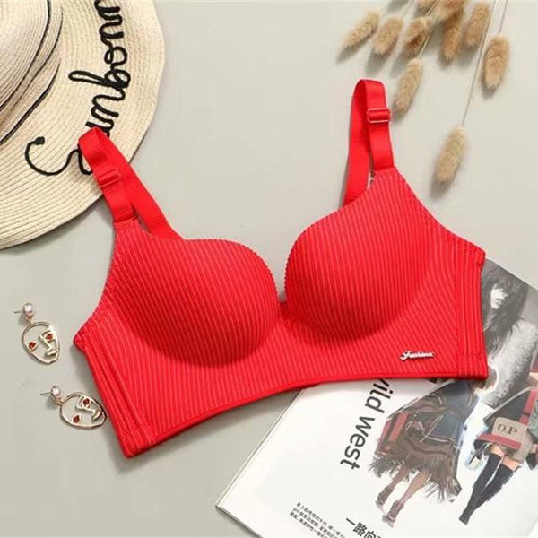 2019 High-end Brand Romantic Temptation Bra Set Women Striped Underwear Set Hot Sale Push Up Seamless Lingerie Female Sets 90C