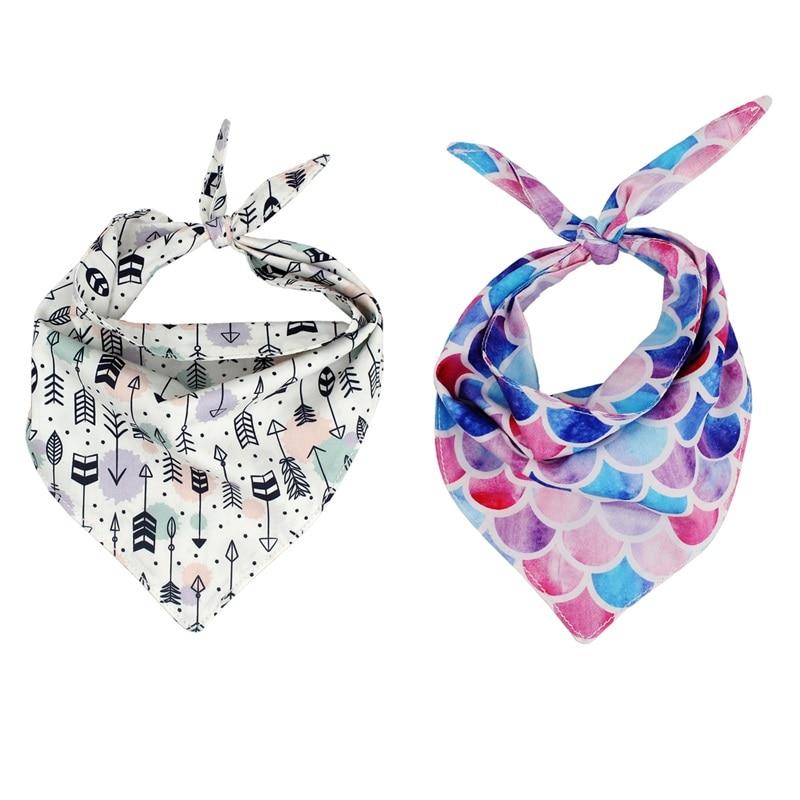 mermaid Bandana Reversible dog Bandana bow tie,Pet  Dog Accessory for Gifts