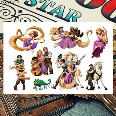 Cartoon cute Princess and pet Child Temporary Body Art Flash Tattoo Sticker 17*10cm Waterproof painless tattoo free shipping