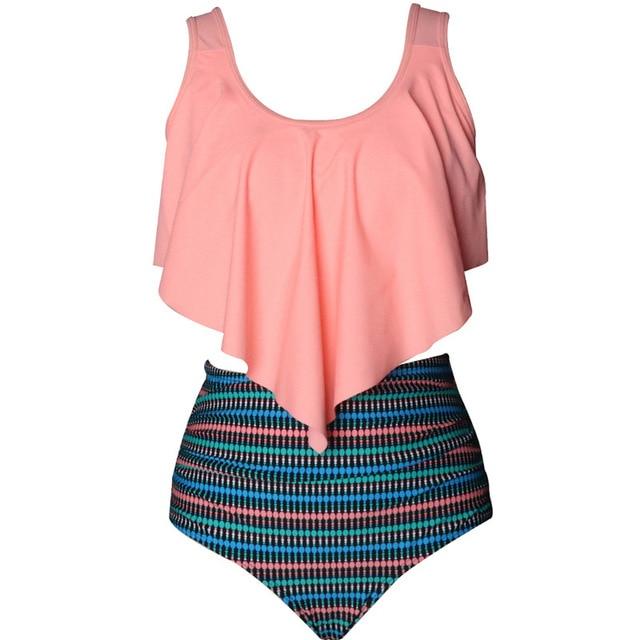 Two Piece Parent-child Swimwear High Waist Sling Mother Daughter Swimsuit Women Girl Family Matching Clothes Bathing Suit Bikini