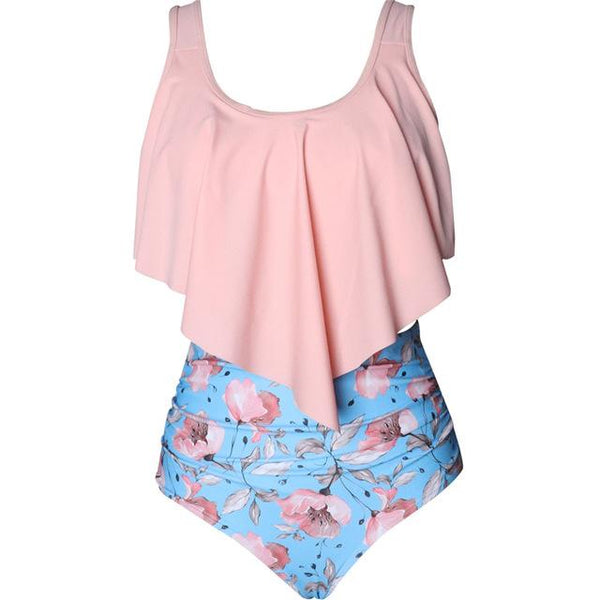 Two Piece Parent-child Swimwear High Waist Sling Mother Daughter Swimsuit Women Girl Family Matching Clothes Bathing Suit Bikini