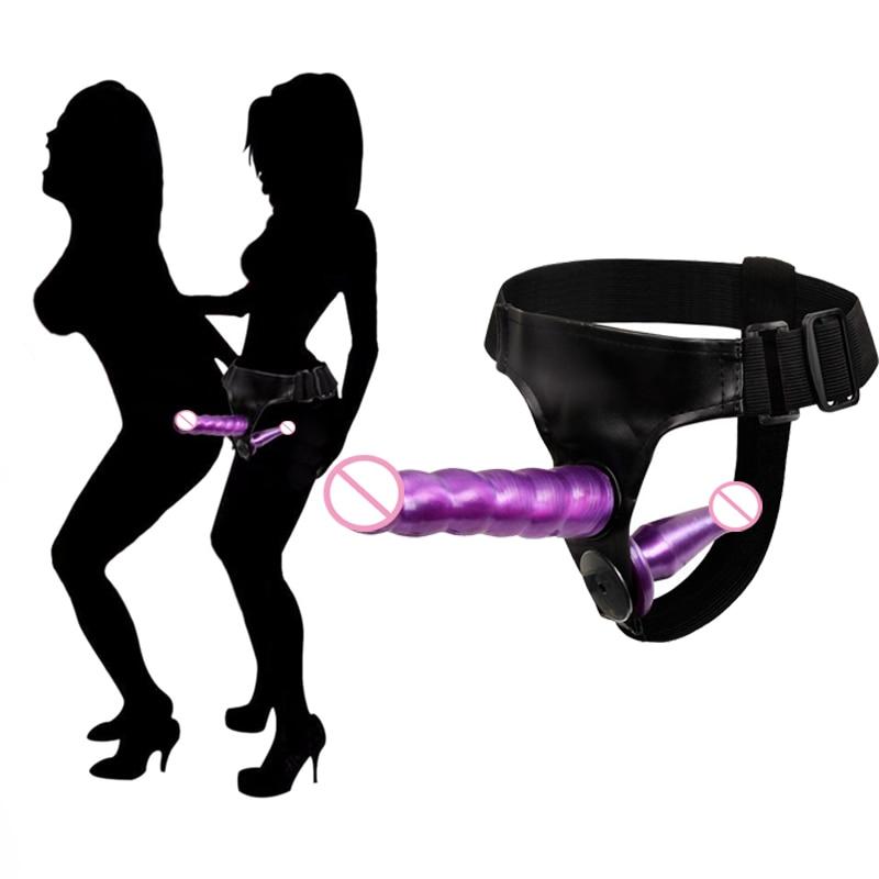 Strapon Double Realistic Dildo Anal Ultra Elastic Harness Belt Strap On Dildo Strap-ons dildos Adult Sex Toys for Lesbian Woman