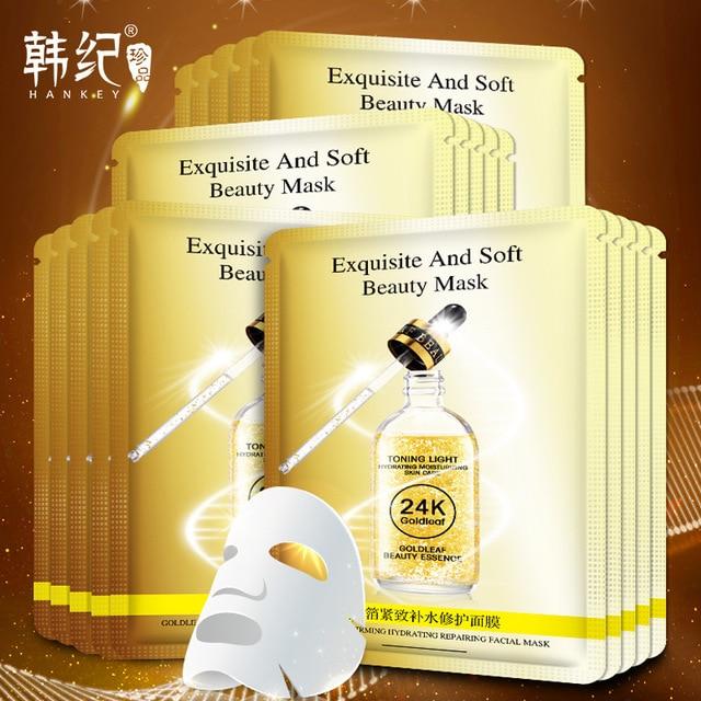 VENZEN 24K Gold Hyaluronic Acid facial masks Anti-Aging Moisturizing Oil-control face mask women beauty and health