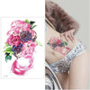 Big Flower arm tattoo Temporary Tattoo Sticker Sparrow/Magpie Fake Tatoo Sleeve Flash Tatto Waterproof Body Art Women sexy girls