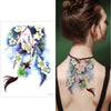 Big Flower arm tattoo Temporary Tattoo Sticker Sparrow/Magpie Fake Tatoo Sleeve Flash Tatto Waterproof Body Art Women sexy girls