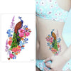 Big Flower arm tattoo Temporary Tattoo Sticker Sparrow/Magpie Fake Tatoo Sleeve Flash Tatto Waterproof Body Art Women sexy girls