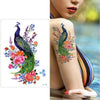 Big Flower arm tattoo Temporary Tattoo Sticker Sparrow/Magpie Fake Tatoo Sleeve Flash Tatto Waterproof Body Art Women sexy girls