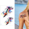 Big Flower arm tattoo Temporary Tattoo Sticker Sparrow/Magpie Fake Tatoo Sleeve Flash Tatto Waterproof Body Art Women sexy girls